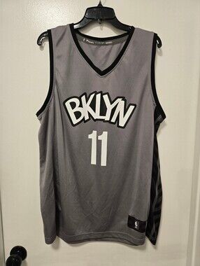 Brooklyn Nets Kyrie Irving Jersey Fanatics Mens Sz L“BKLYN” Gray NBA Basketball